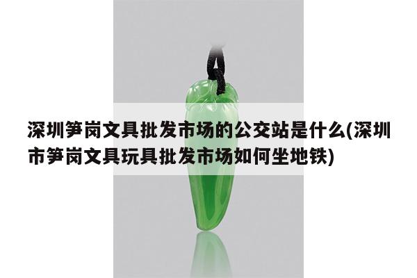 深圳笋岗文具批发市场的公交站是什么(深圳市笋岗文具玩具批发市场如何坐地铁)