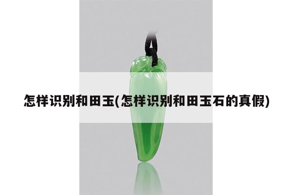 怎样识别和田玉(怎样识别和田玉石的真假)
