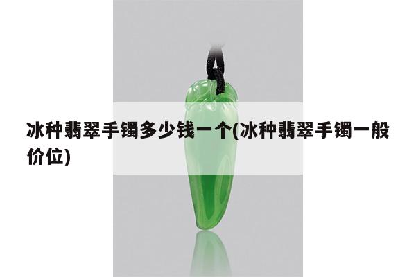 冰种翡翠手镯多少钱一个(冰种翡翠手镯一般价位)