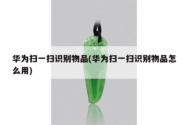 华为扫一扫识别物品(华为扫一扫识别物品怎么用)