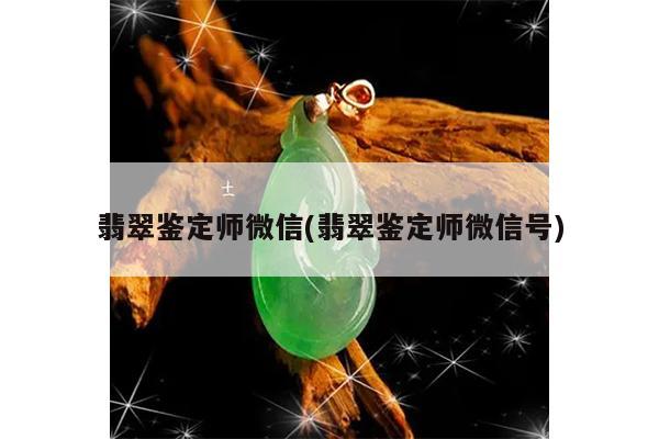 翡翠鉴定师微信(翡翠鉴定师微信号)