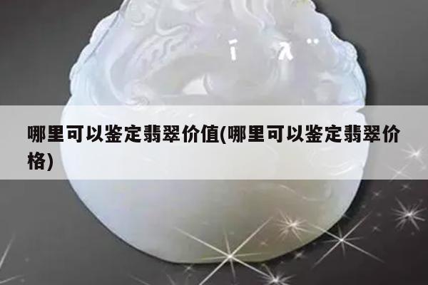 哪里可以鉴定翡翠价值(哪里可以鉴定翡翠价格)