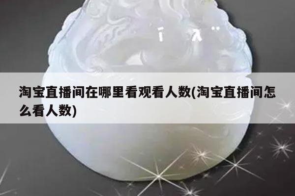淘宝直播间在哪里看观看人数(淘宝直播间怎么看人数)