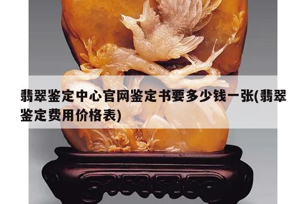 翡翠鉴定中心官网鉴定书要多少钱一张(翡翠鉴定费用价格表)