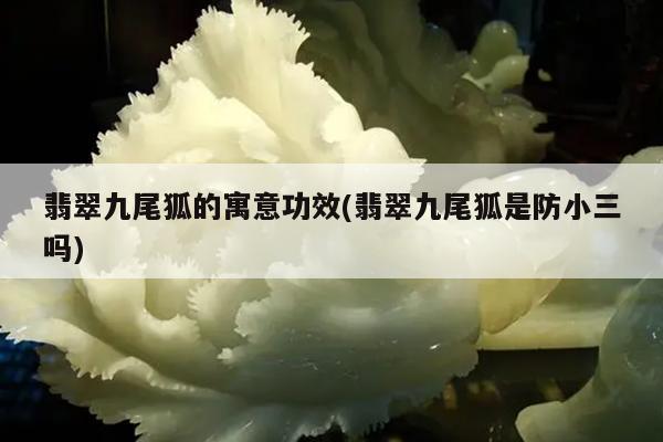 翡翠九尾狐的寓意功效(翡翠九尾狐是防小三吗)
