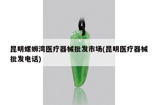 昆明螺蛳湾医疗器械批发市场(昆明医疗器械批发电话)