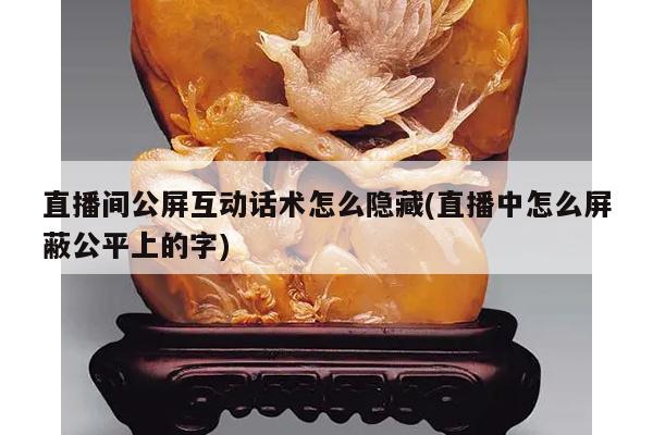 直播间公屏互动话术怎么隐藏(直播中怎么屏蔽公平上的字)