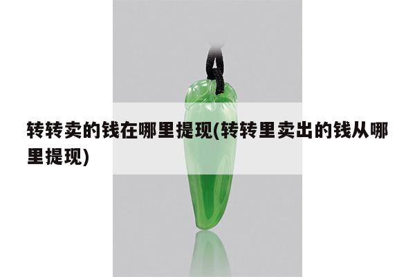 转转卖的钱在哪里提现(转转里卖出的钱从哪里提现)