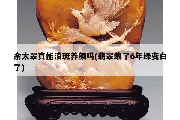 佘太翠真能淡斑养颜吗(翡翠戴了6年绿变白了)