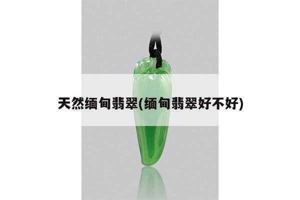 天然缅甸翡翠(缅甸翡翠好不好)