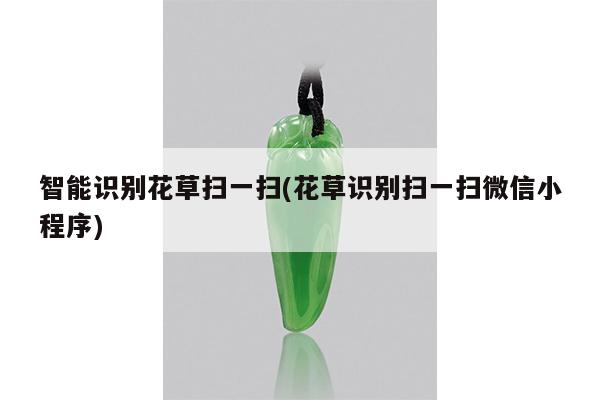 智能识别花草扫一扫(花草识别扫一扫微信小程序)