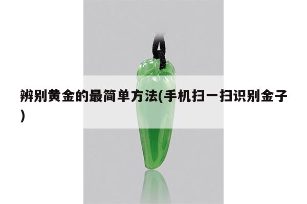 辨别黄金的最简单方法(手机扫一扫识别金子)
