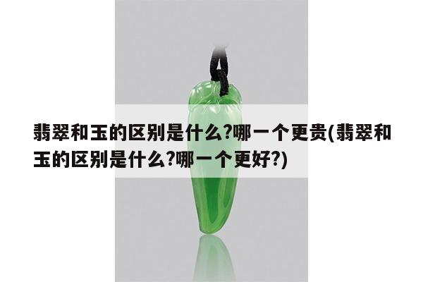 翡翠和玉的区别是什么?哪一个更贵(翡翠和玉的区别是什么?哪一个更好?)