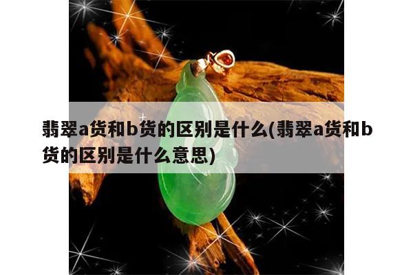 翡翠a货和b货的区别是什么(翡翠a货和b货的区别是什么意思)