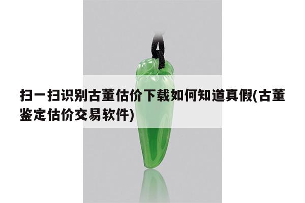 扫一扫识别古董估价下载如何知道真假(古董鉴定估价交易软件)