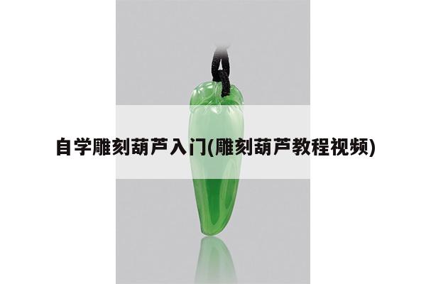 自学雕刻葫芦入门(雕刻葫芦教程视频)