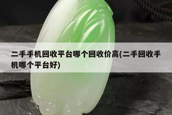 二手手机回收平台哪个回收价高(二手回收手机哪个平台好)