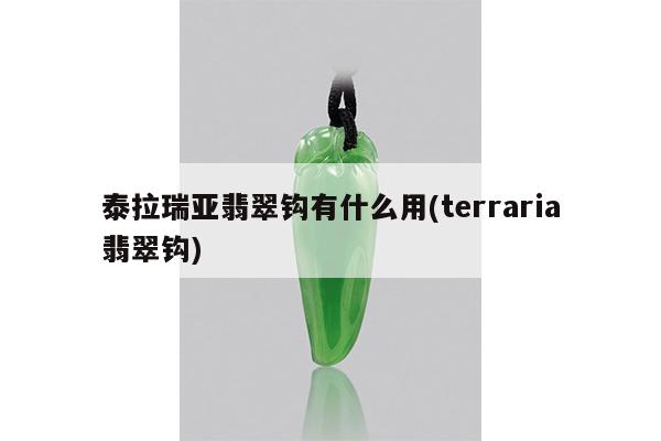 泰拉瑞亚翡翠钩有什么用(terraria翡翠钩)