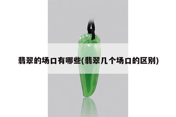 翡翠的场口有哪些(翡翠几个场口的区别)
