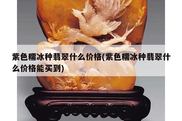 紫色糯冰种翡翠什么价格(紫色糯冰种翡翠什么价格能买到)