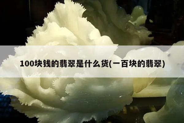 100块钱的翡翠是什么货(一百块的翡翠)