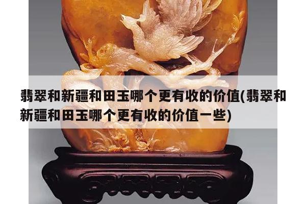 翡翠和新疆和田玉哪个更有收的价值(翡翠和新疆和田玉哪个更有收的价值一些)
