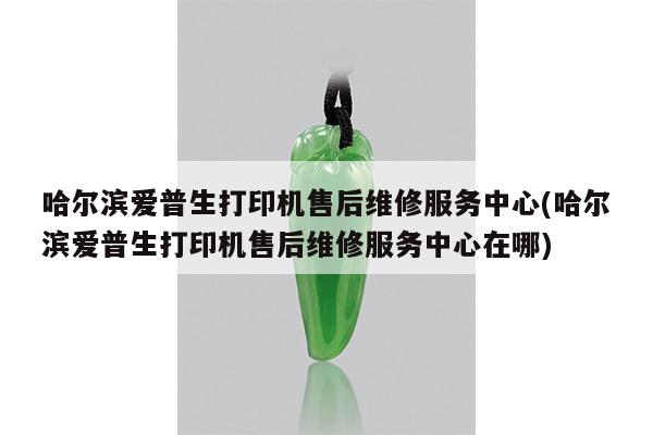 哈尔滨爱普生打印机售后维修服务中心(哈尔滨爱普生打印机售后维修服务中心在哪)
