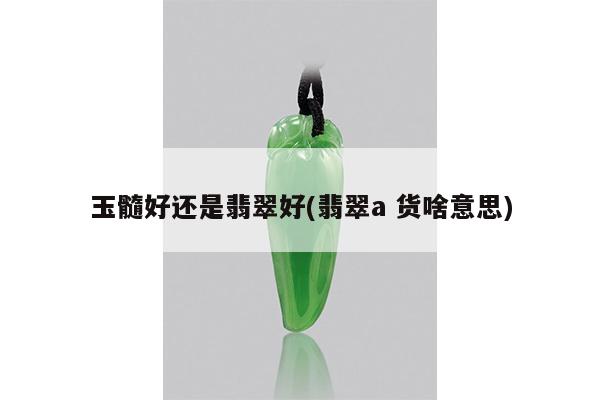 玉髓好还是翡翠好(翡翠a 货啥意思)