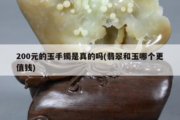 200元的玉手镯是真的吗(翡翠和玉哪个更值钱)