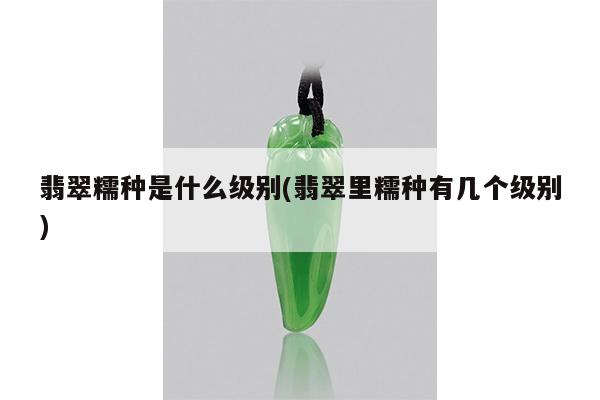 翡翠糯种是什么级别(翡翠里糯种有几个级别)