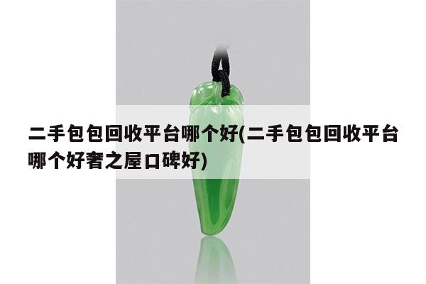 二手包包回收平台哪个好(二手包包回收平台哪个好奢之屋口碑好)