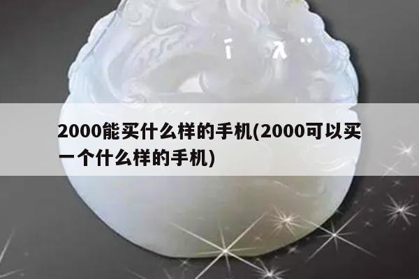 2000能买什么样的手机(2000可以买一个什么样的手机)