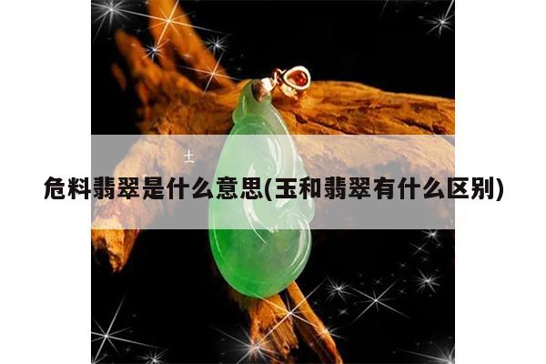危料翡翠是什么意思(玉和翡翠有什么区别)
