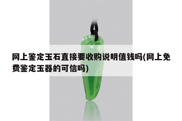 网上鉴定玉石直接要收购说明值钱吗(网上免费鉴定玉器的可信吗)