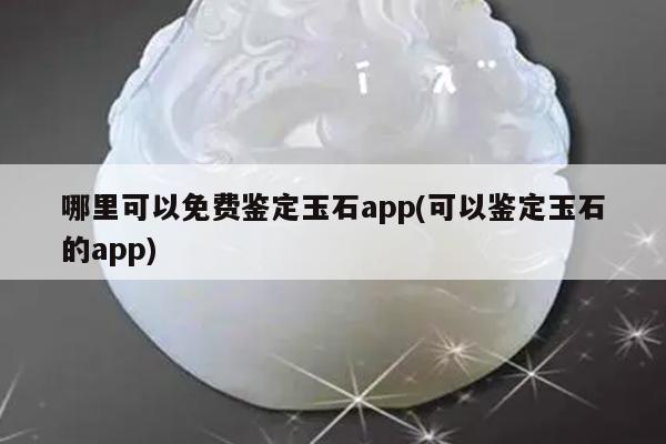哪里可以免费鉴定玉石app(可以鉴定玉石的app)