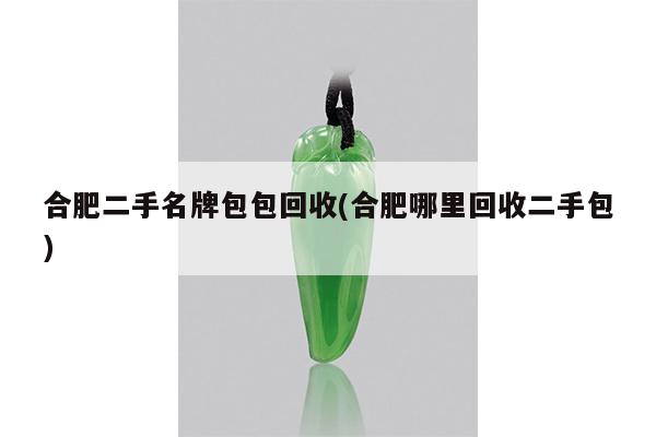 合肥二手名牌包包回收(合肥哪里回收二手包)