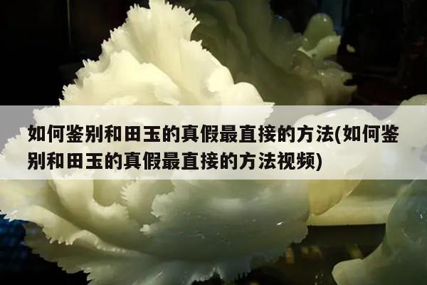 如何鉴别和田玉的真假最直接的方法(如何鉴别和田玉的真假最直接的方法视频)