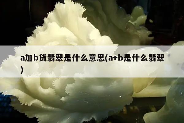 a加b货翡翠是什么意思(a+b是什么翡翠)