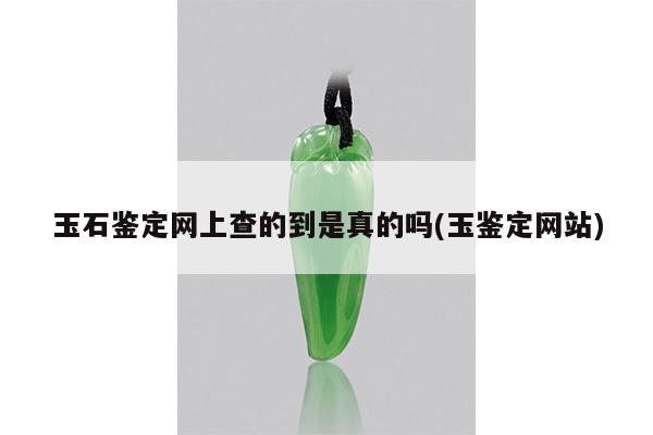 玉石鉴定网上查的到是真的吗(玉鉴定网站)