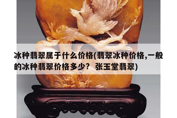 冰种翡翠属于什么价格(翡翠冰种价格,一般的冰种翡翠价格多少? 张玉堂翡翠)