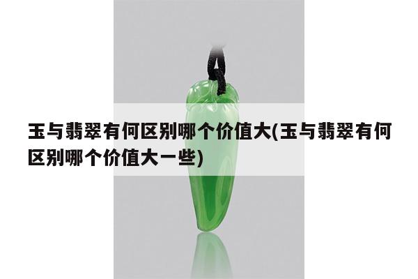 玉与翡翠有何区别哪个价值大(玉与翡翠有何区别哪个价值大一些)