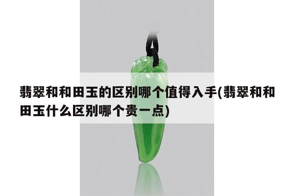 翡翠和和田玉的区别哪个值得入手(翡翠和和田玉什么区别哪个贵一点)