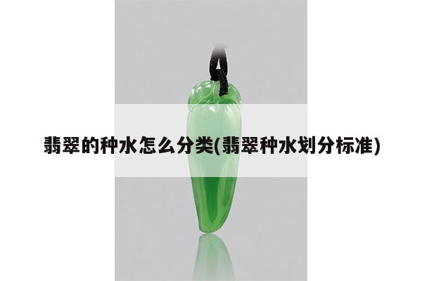 翡翠的种水怎么分类(翡翠种水划分标准)