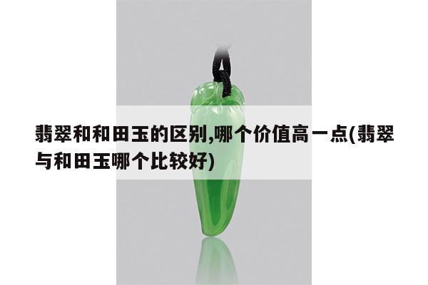 翡翠和和田玉的区别,哪个价值高一点(翡翠与和田玉哪个比较好)