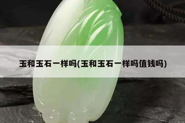 玉和玉石一样吗(玉和玉石一样吗值钱吗)