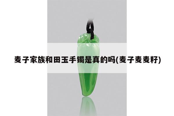 麦子家族和田玉手镯是真的吗(麦子麦麦籽)