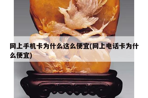 网上手机卡为什么这么便宜(网上电话卡为什么便宜)