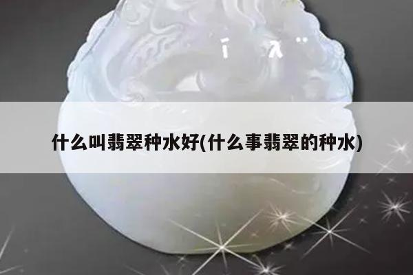 什么叫翡翠种水好(什么事翡翠的种水)