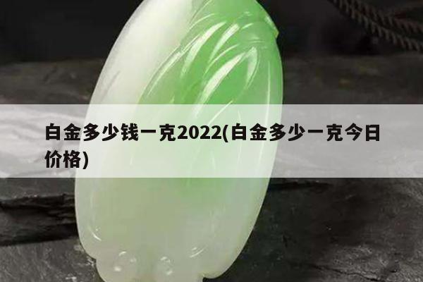 白金多少钱一克2022(白金多少一克今日价格)