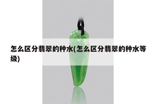 怎么区分翡翠的种水(怎么区分翡翠的种水等级)